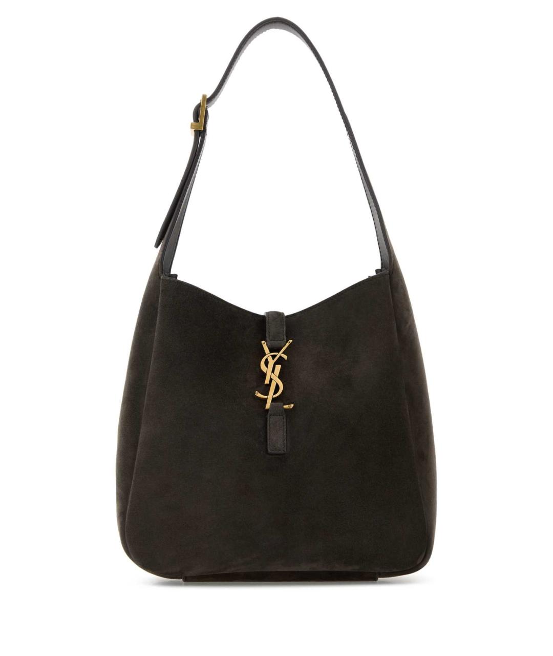 SAINT LAURENT Серая замшевая сумка через плечо, фото 1