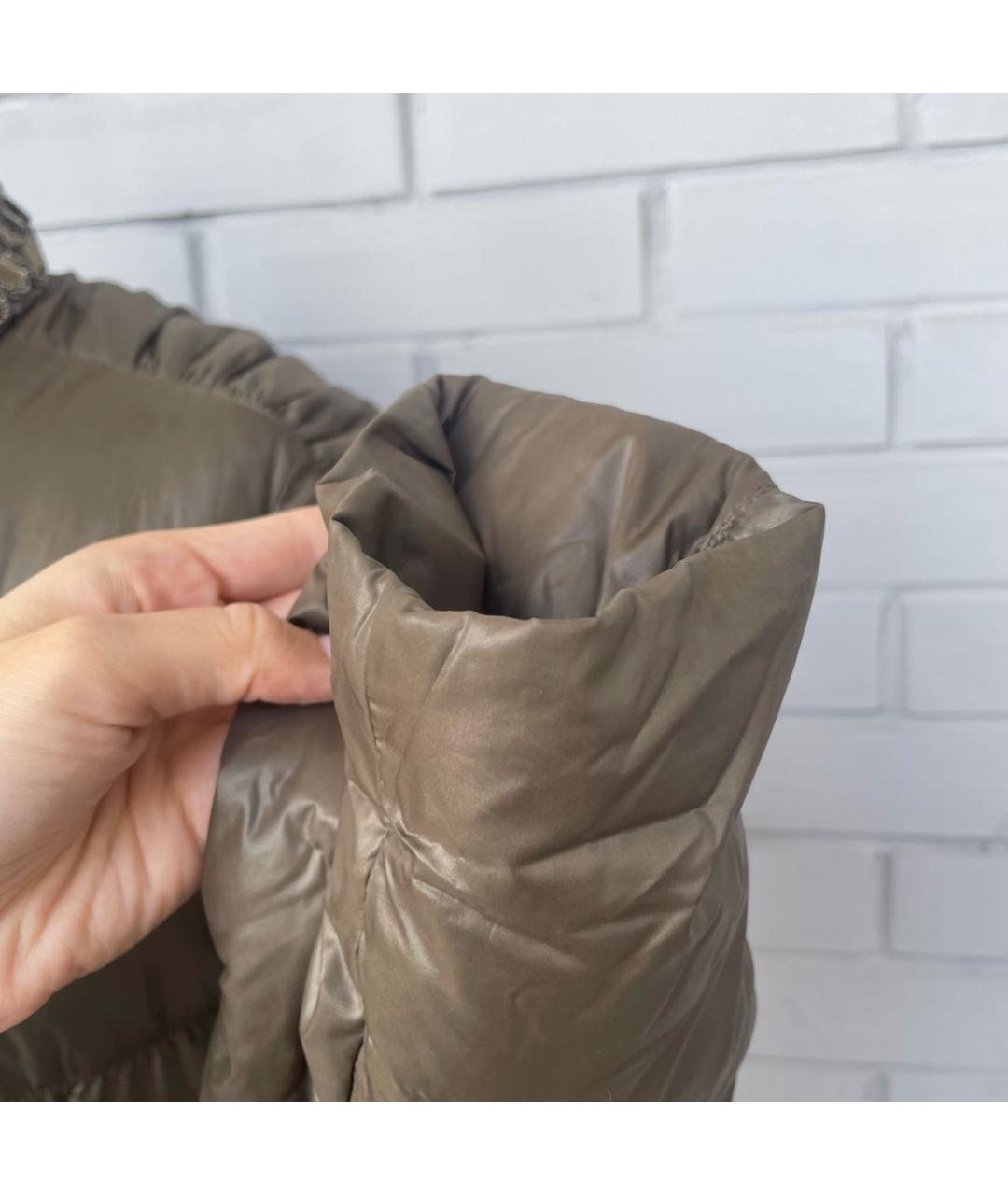 ERMANNO SCERVINO Коричневый полиамидовый пуховик, фото 5