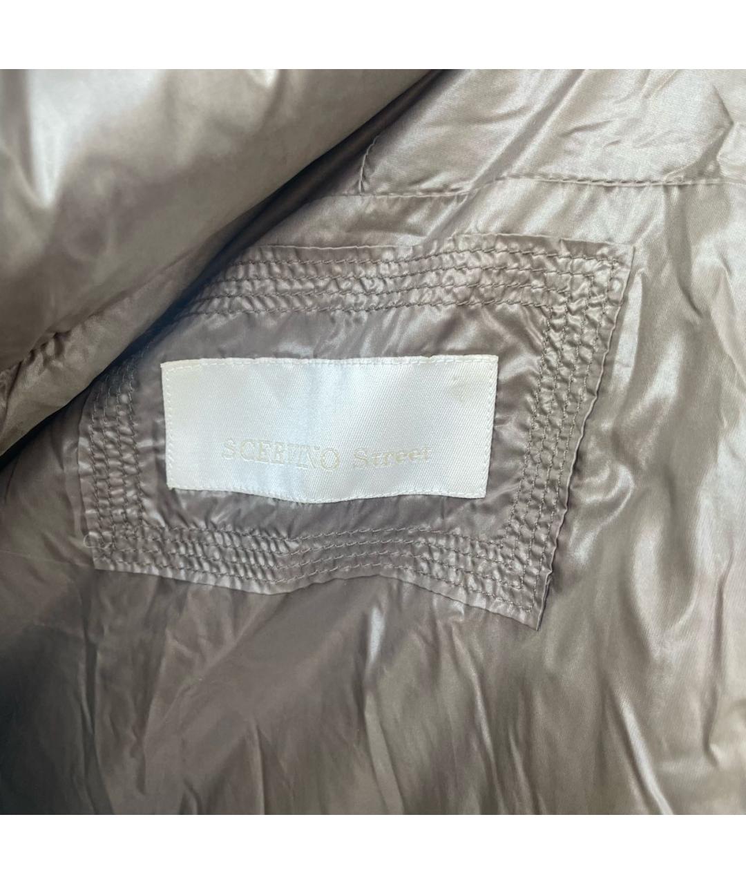 ERMANNO SCERVINO Коричневый полиамидовый пуховик, фото 3