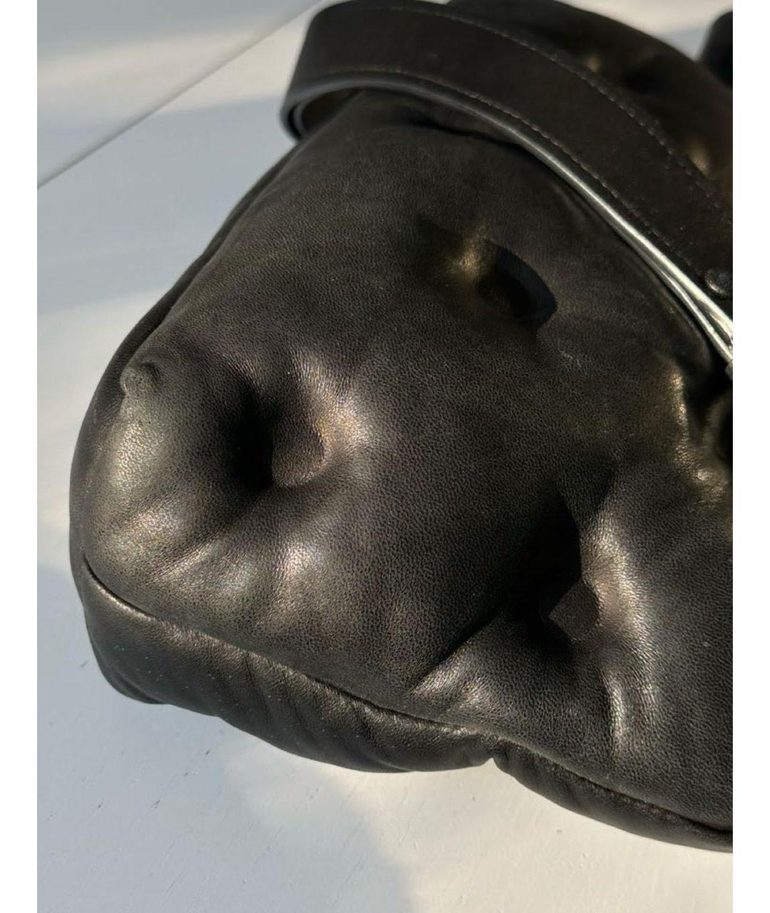 MAISON MARGIELA Черная кожаная сумка через плечо, фото 8