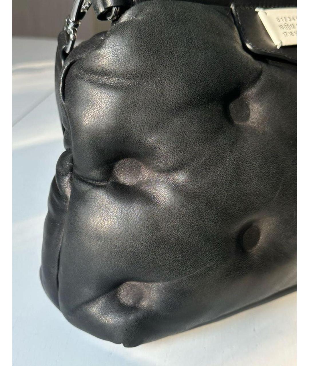 MAISON MARGIELA Черная кожаная сумка через плечо, фото 7