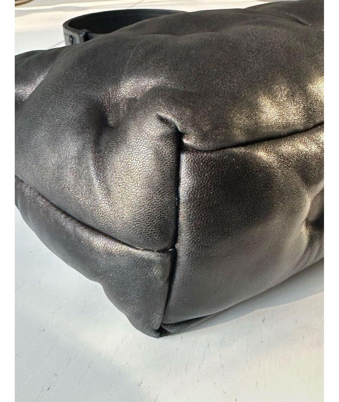 MAISON MARGIELA Черная кожаная сумка через плечо, фото 6