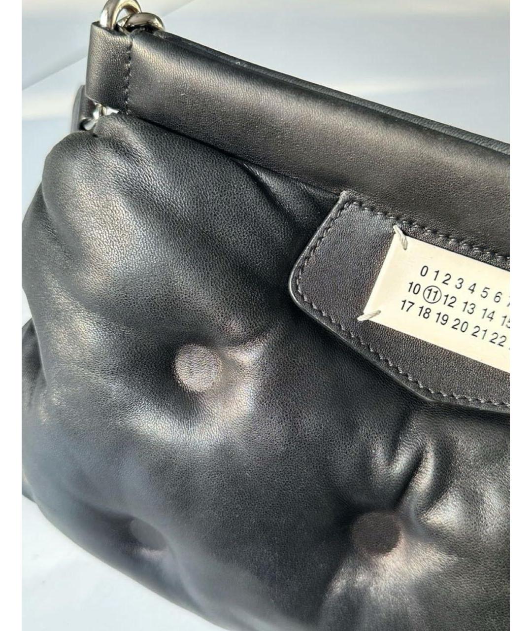 MAISON MARGIELA Черная кожаная сумка через плечо, фото 5