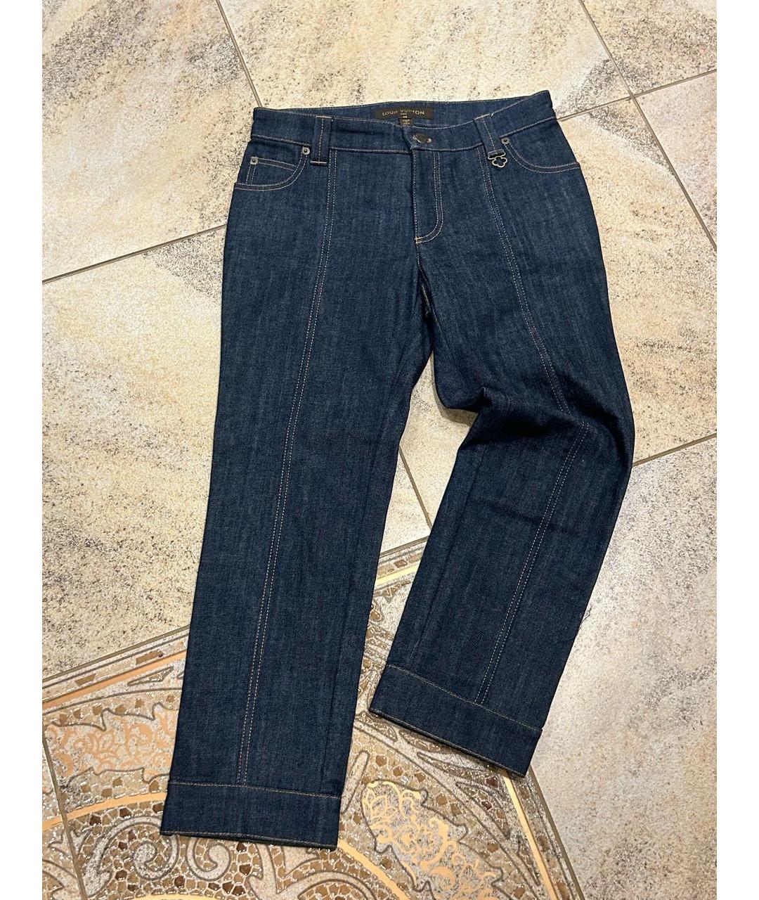 LOUIS VUITTON Темно-синие хлопковые джинсы слим, фото 6