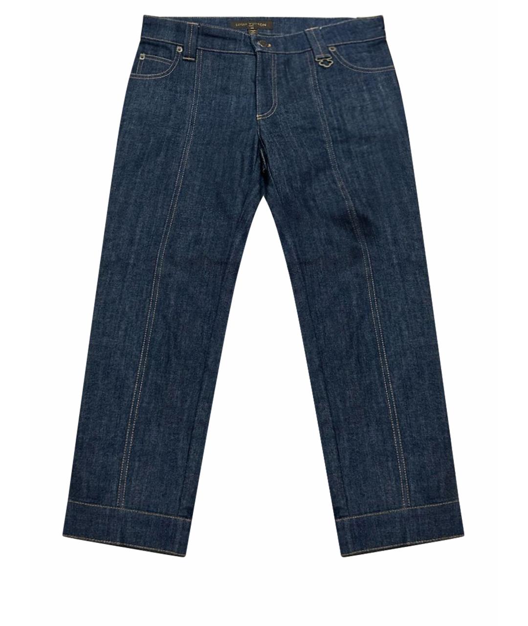 LOUIS VUITTON Темно-синие хлопковые джинсы слим, фото 1
