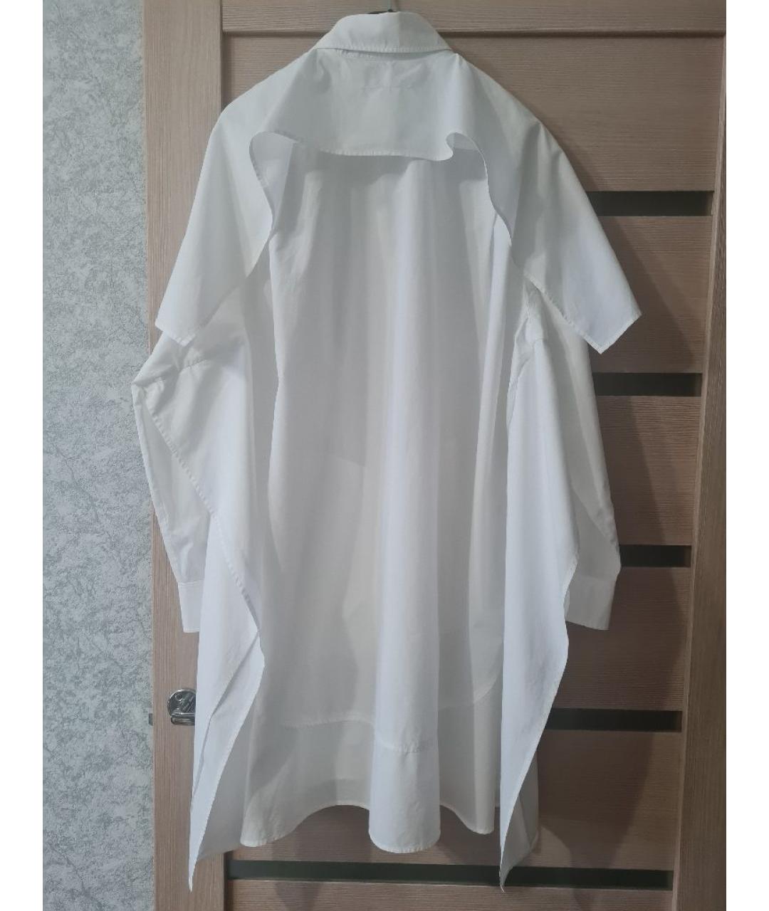 MM6 MAISON MARGIELA Белое хлопковое повседневное платье, фото 2