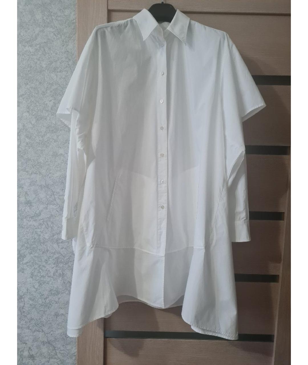 MM6 MAISON MARGIELA Белое хлопковое повседневное платье, фото 5