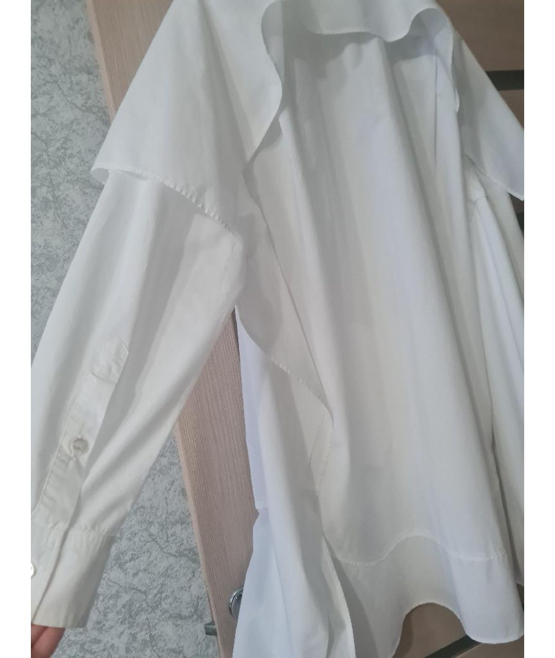 MM6 MAISON MARGIELA Белое хлопковое повседневное платье, фото 3