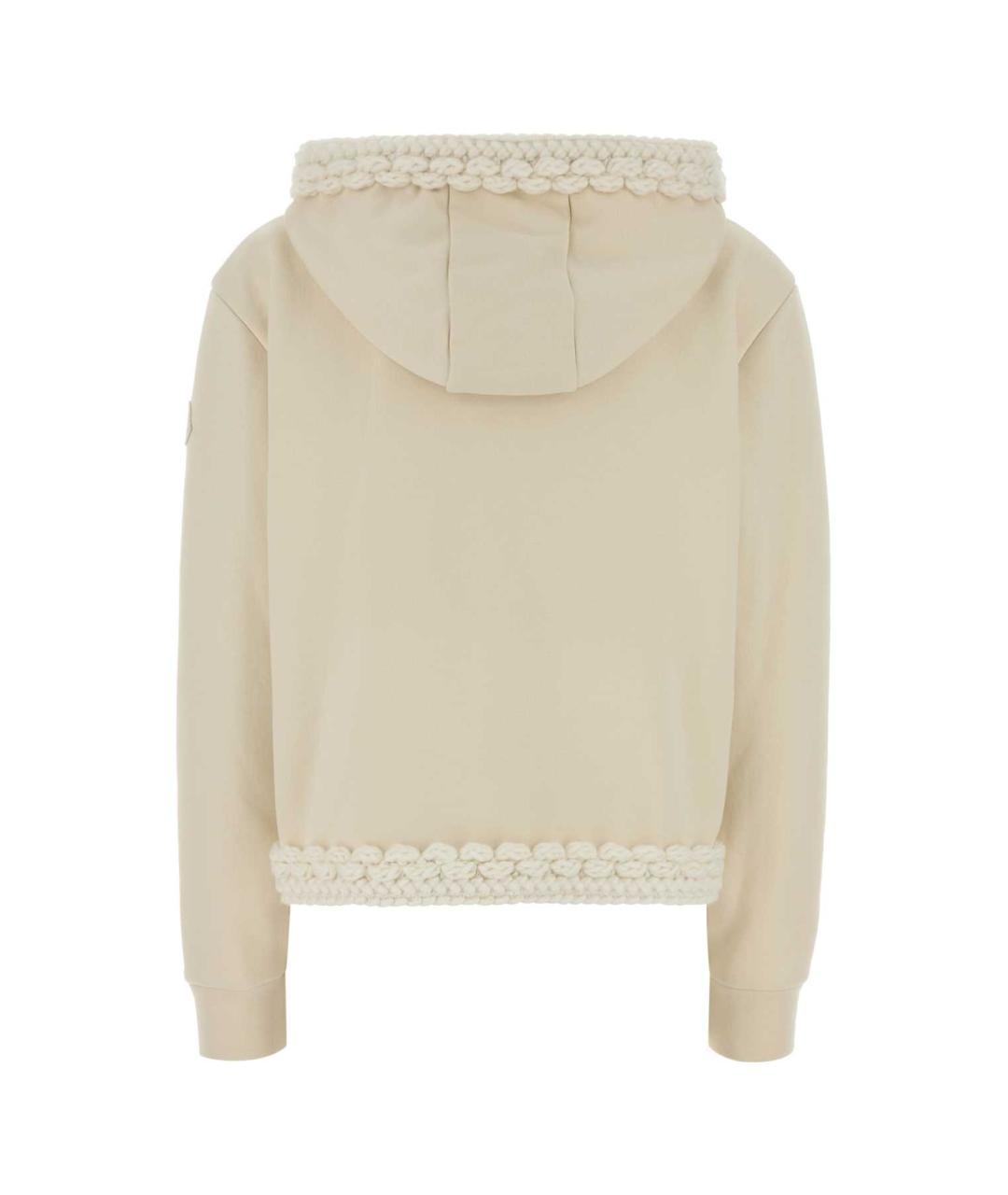 MONCLER Белый хлопковый джемпер / свитер, фото 2