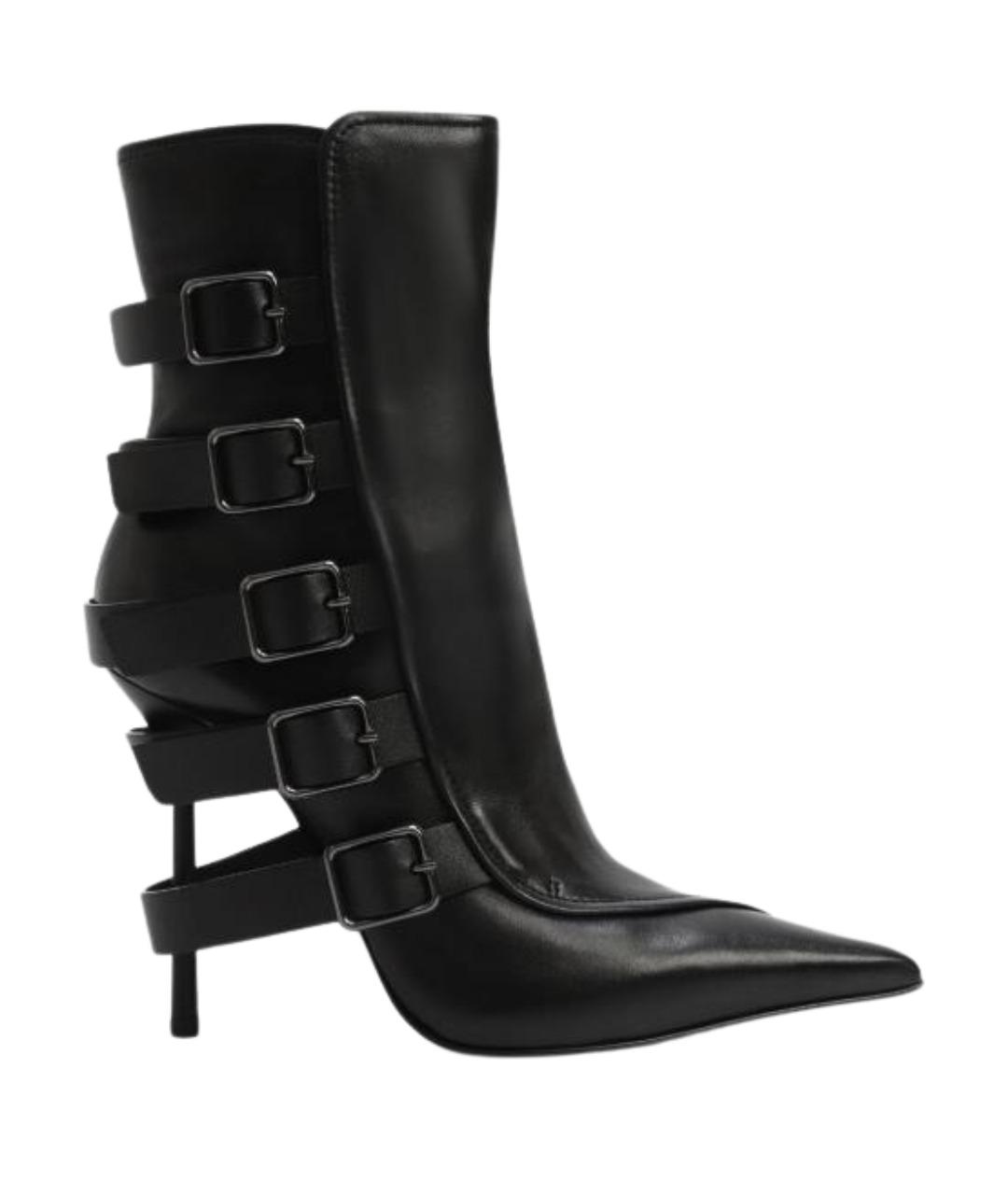 LE SILLA Черные кожаные ботильоны, фото 1