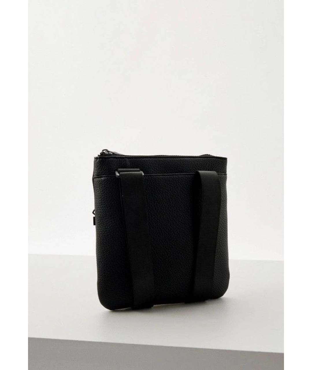 ARMANI EXCHANGE Черная сумка на плечо из искусственной кожи, фото 2