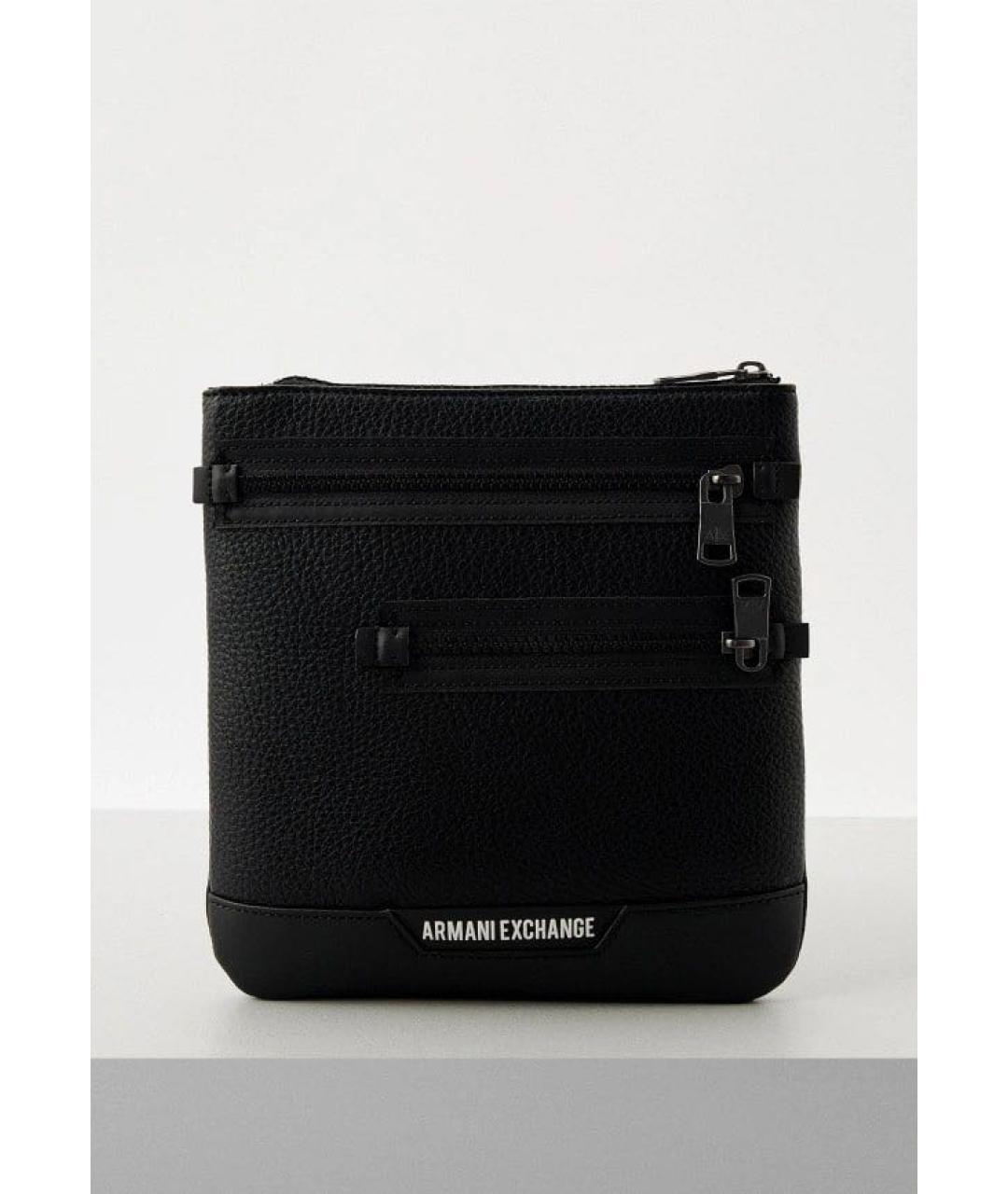 ARMANI EXCHANGE Черная сумка на плечо из искусственной кожи, фото 7
