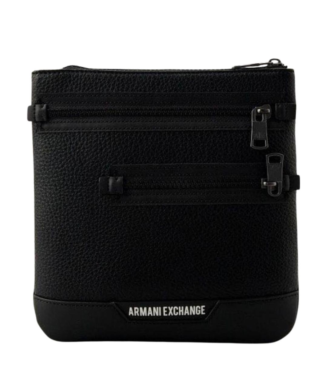 ARMANI EXCHANGE Черная сумка на плечо из искусственной кожи, фото 1