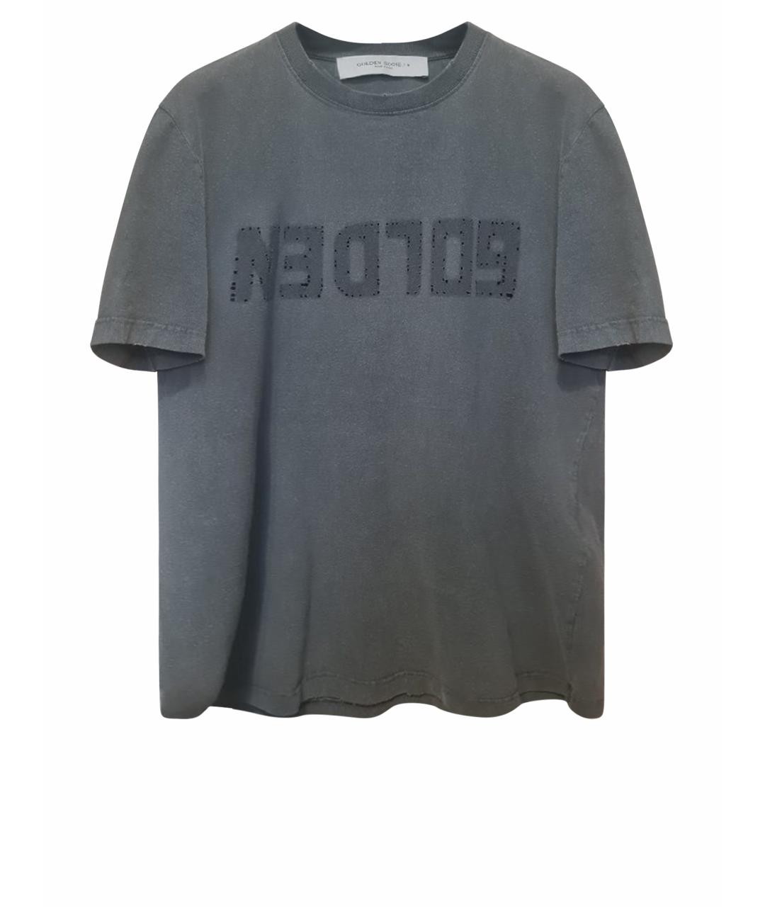 GOLDEN GOOSE DELUXE BRAND Серая хлопковая футболка, фото 1
