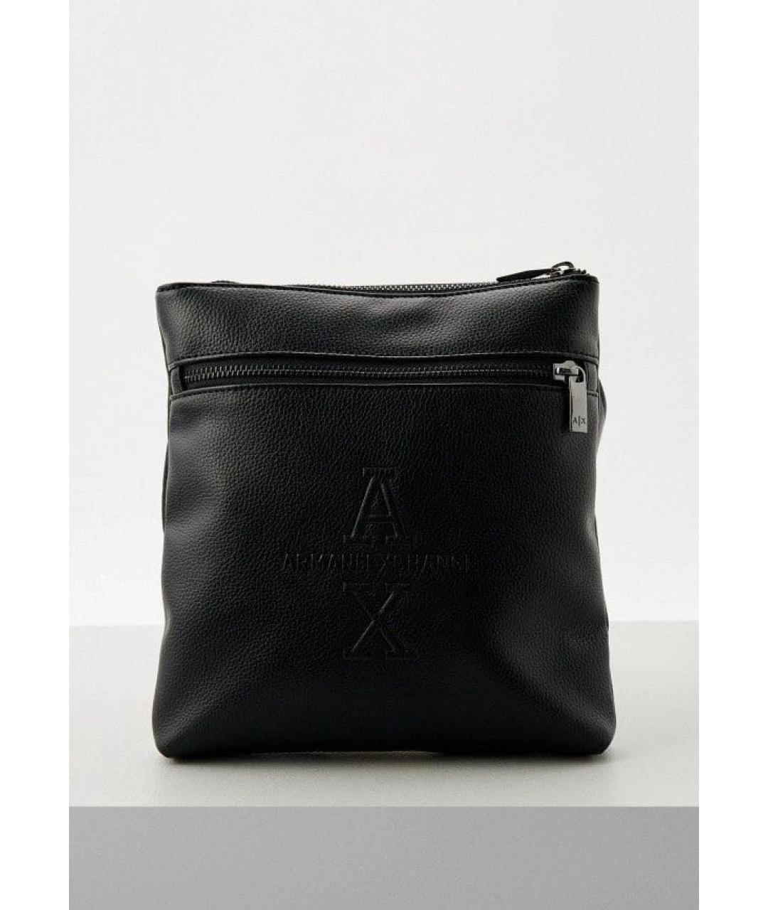 ARMANI EXCHANGE Черная сумка на плечо из искусственной кожи, фото 6