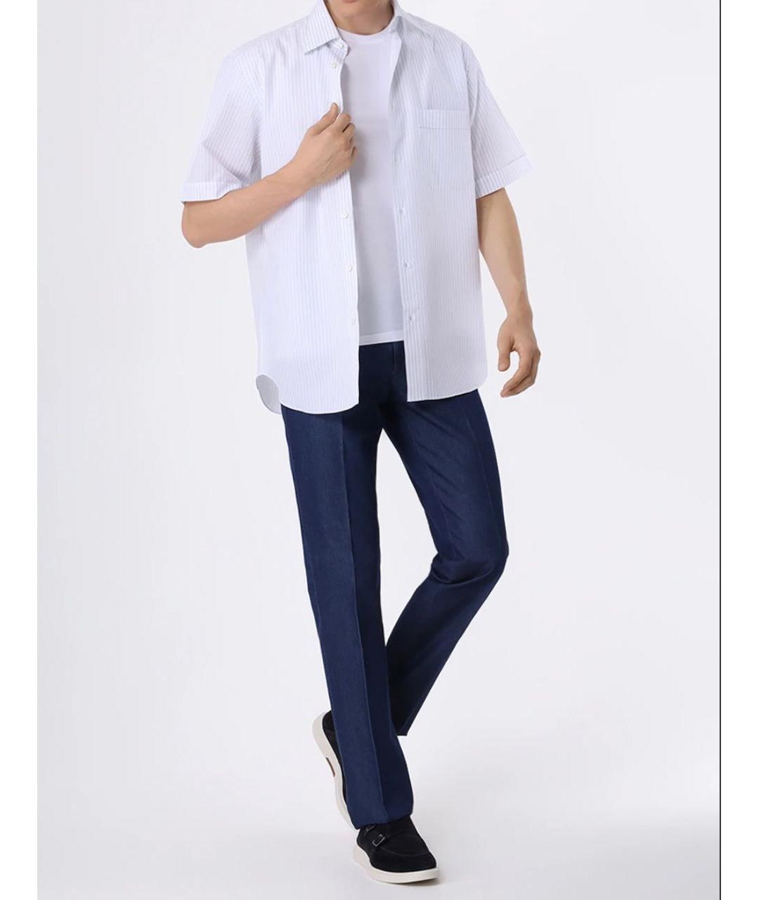 BRIONI Белая хлопковая классическая рубашка, фото 4