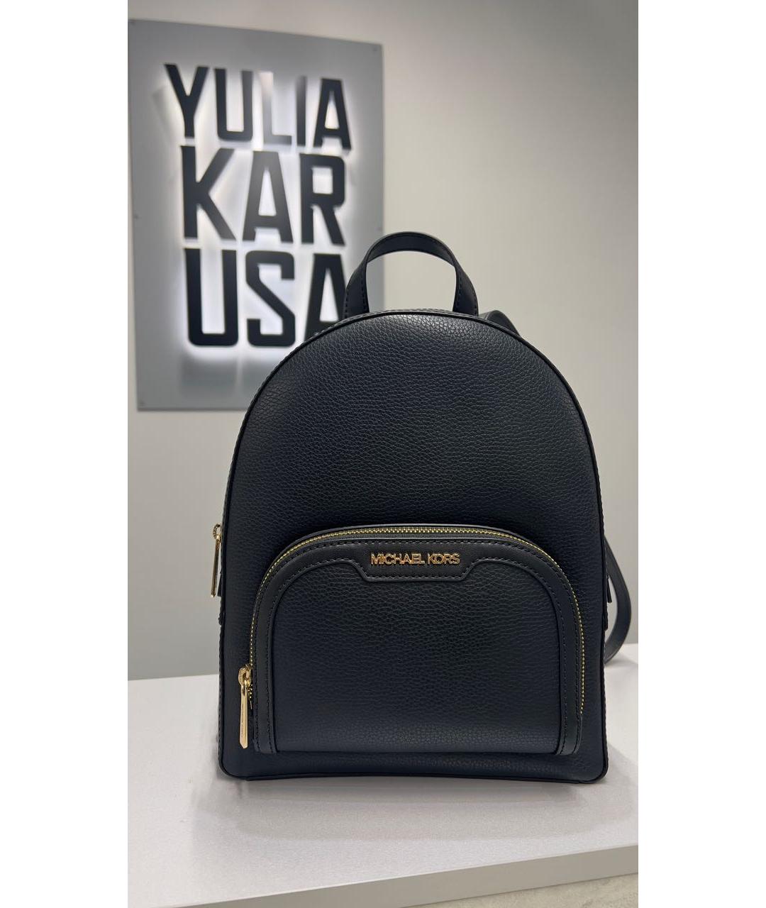 MICHAEL KORS Черный кожаный рюкзак, фото 5