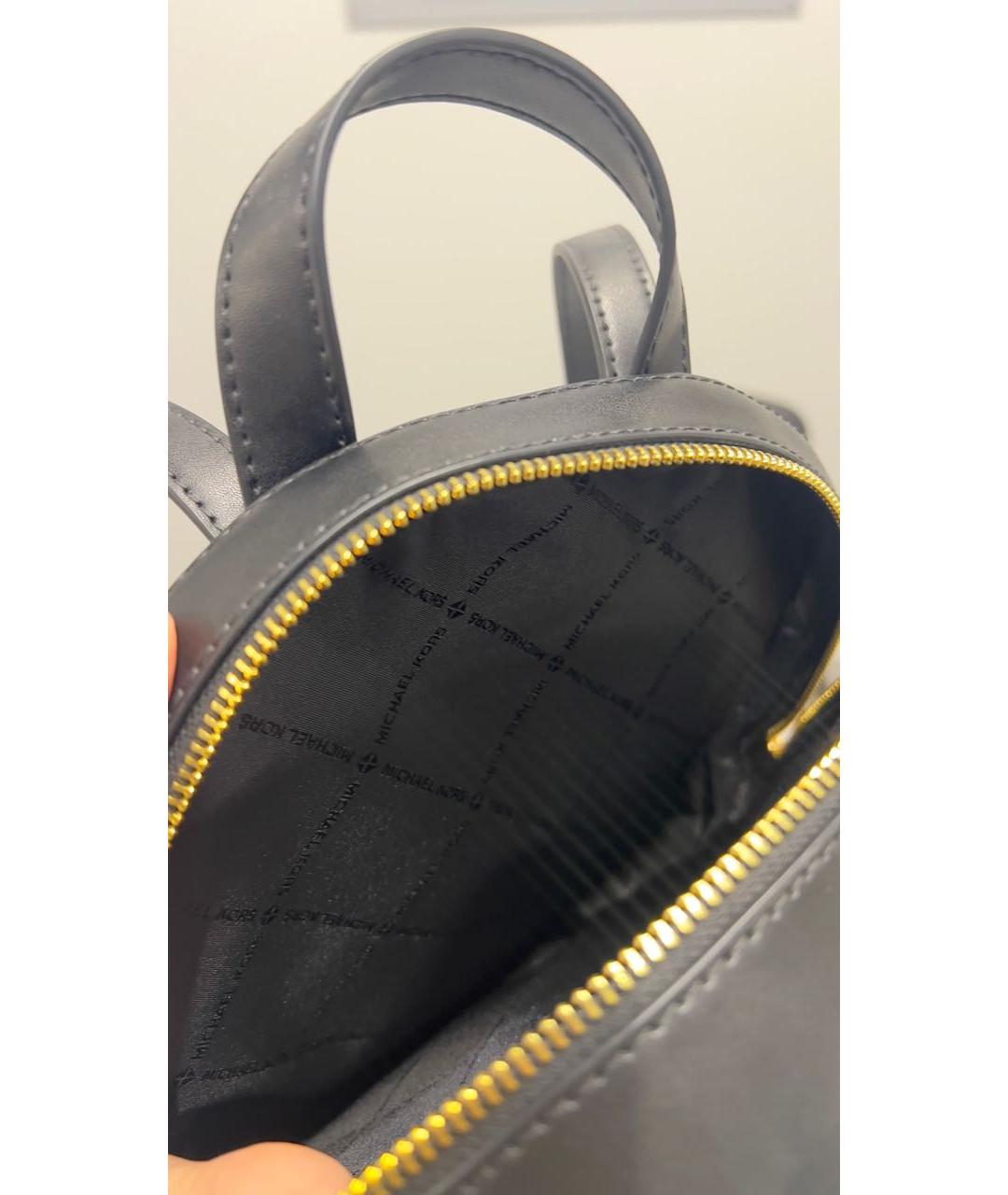 MICHAEL KORS Черный кожаный рюкзак, фото 4