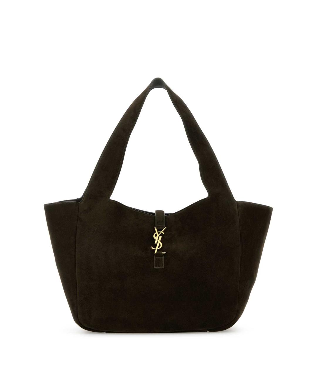 SAINT LAURENT Зеленая замшевая сумка тоут, фото 1