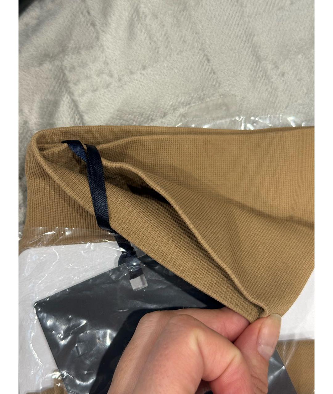 MAX MARA Бежевые полиамидовые леггинсы и велосипедки, фото 4