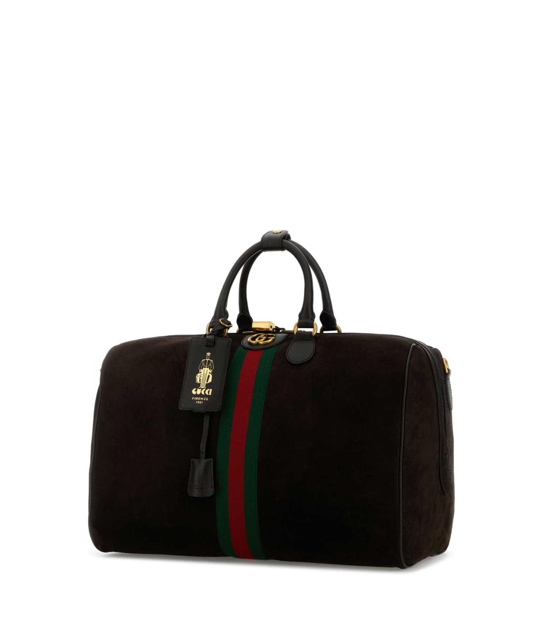 GUCCI Коричневая замшевая дорожная/спортивная сумка, фото 2