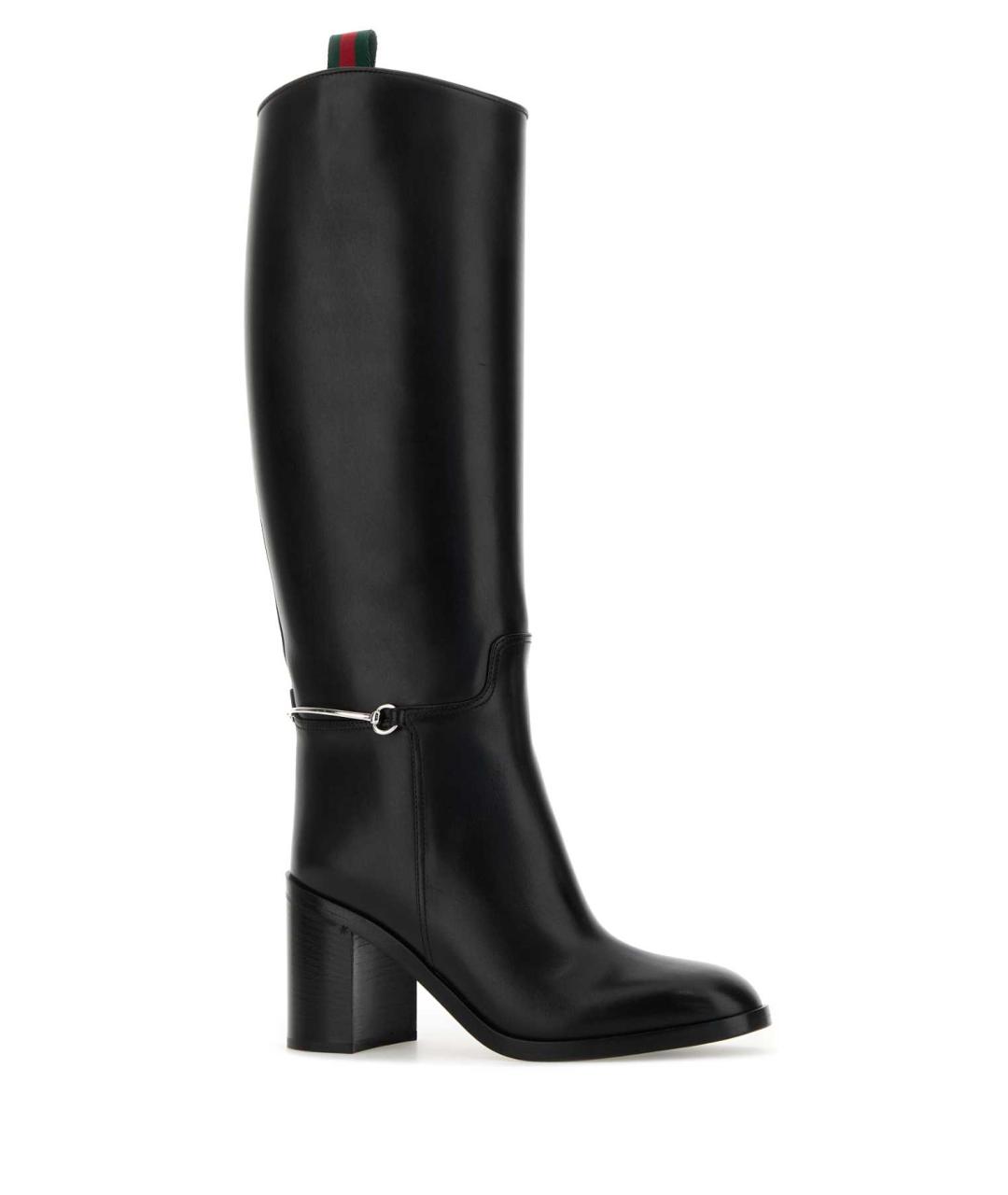 GUCCI Черные кожаные сапоги, фото 2