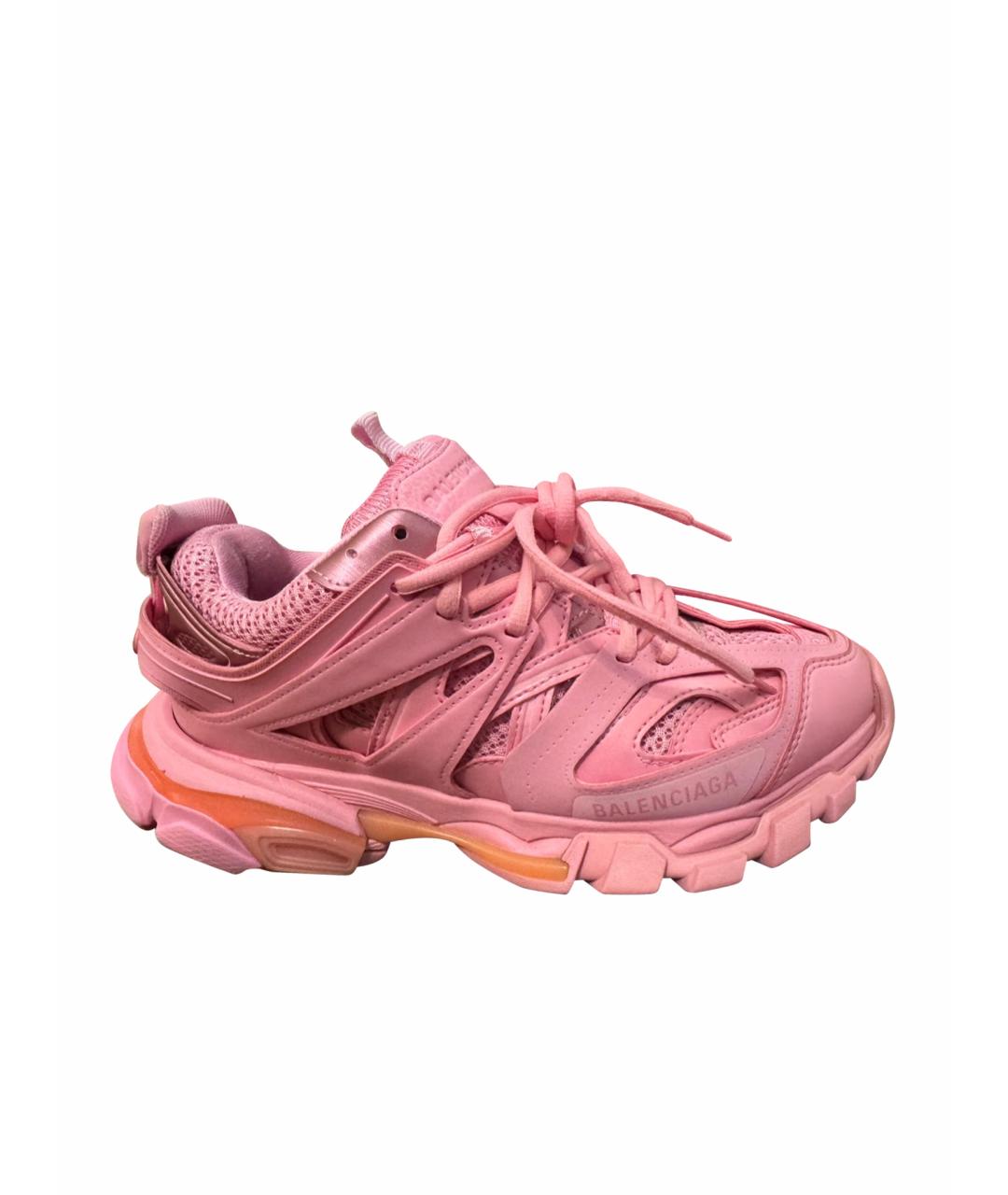 BALENCIAGA Розовые текстильные кроссовки, фото 1