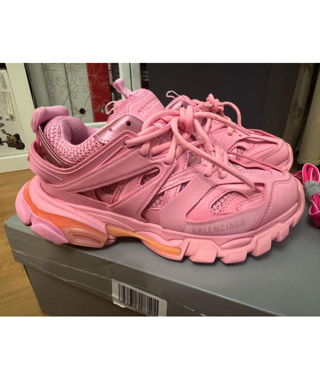 BALENCIAGA Розовые текстильные кроссовки, фото 7