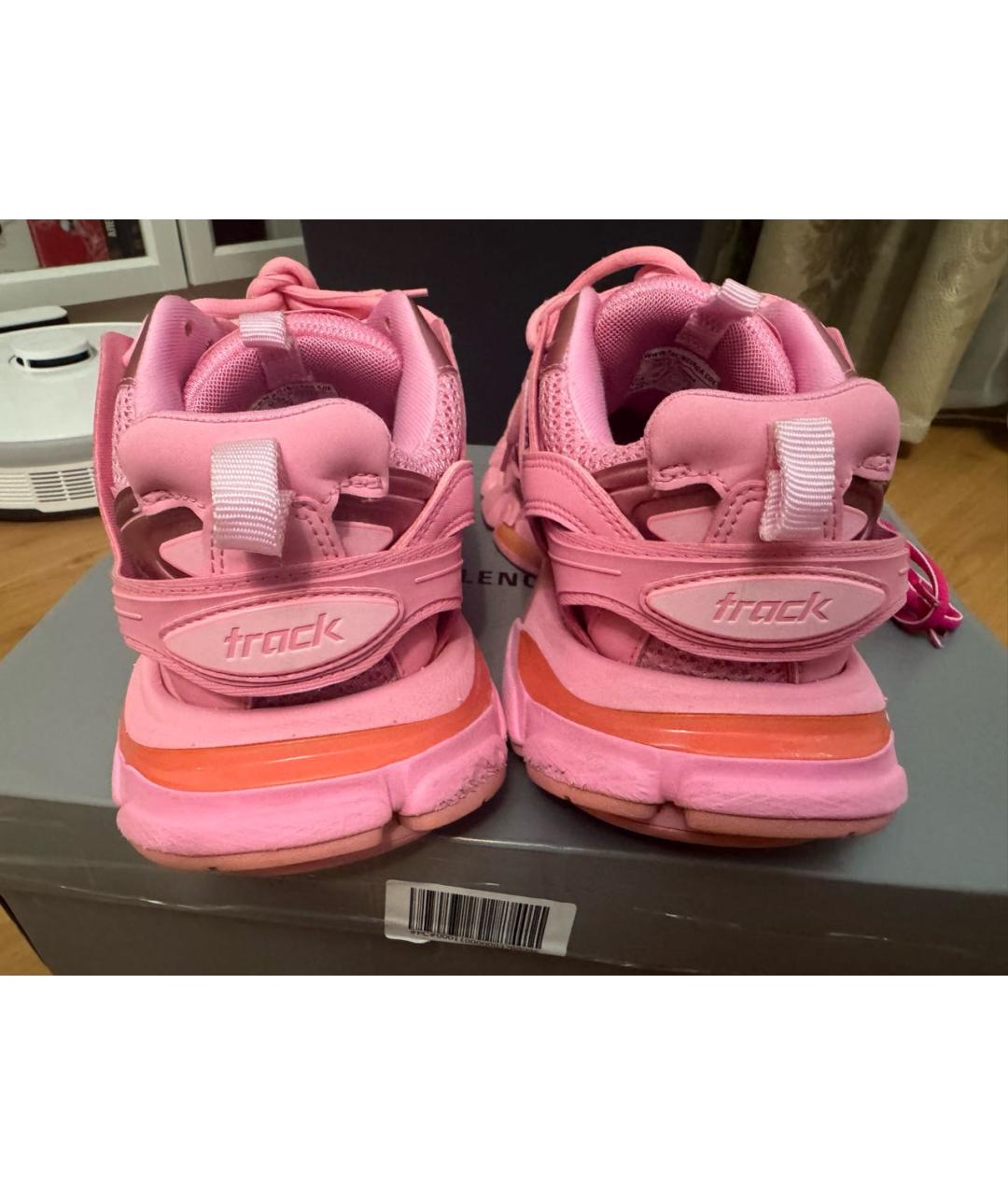 BALENCIAGA Розовые текстильные кроссовки, фото 3