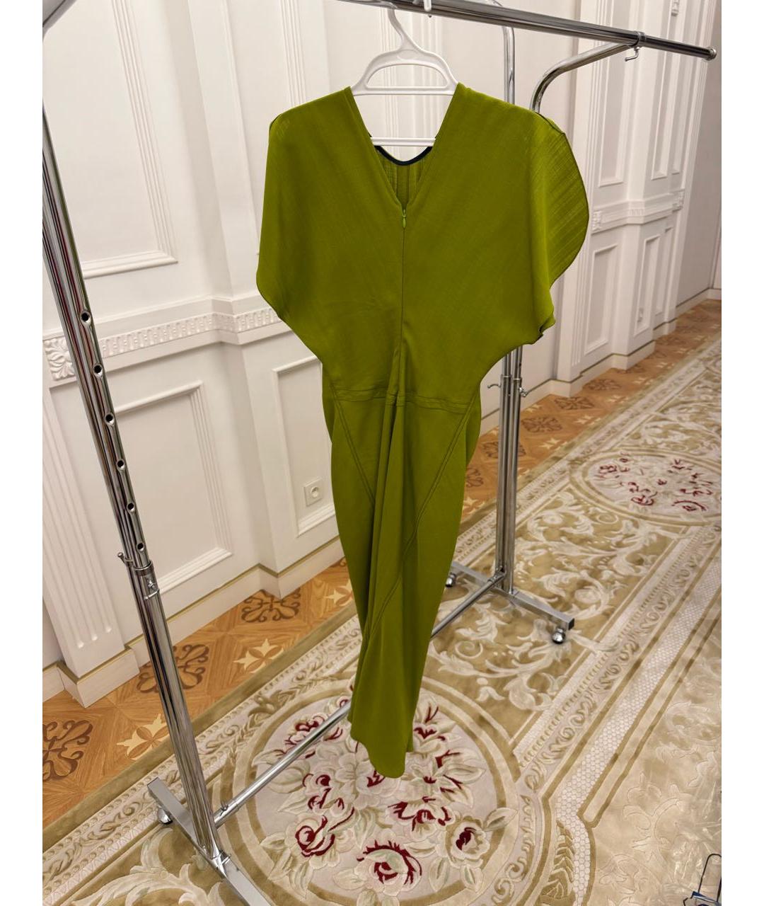 VICTORIA BECKHAM Зеленые коктейльное платье, фото 2