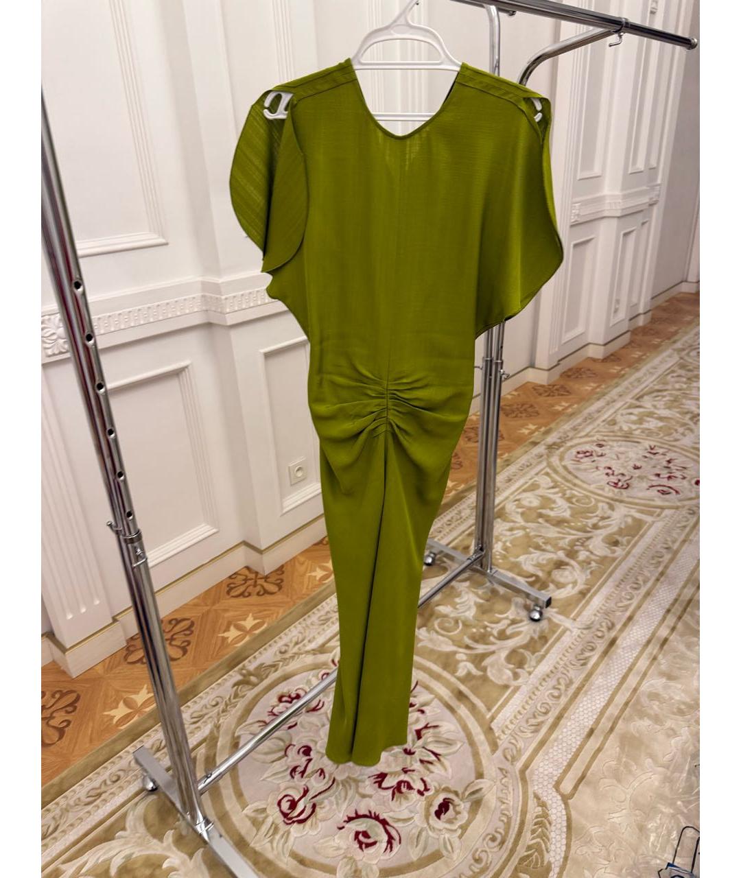 VICTORIA BECKHAM Зеленые коктейльное платье, фото 3