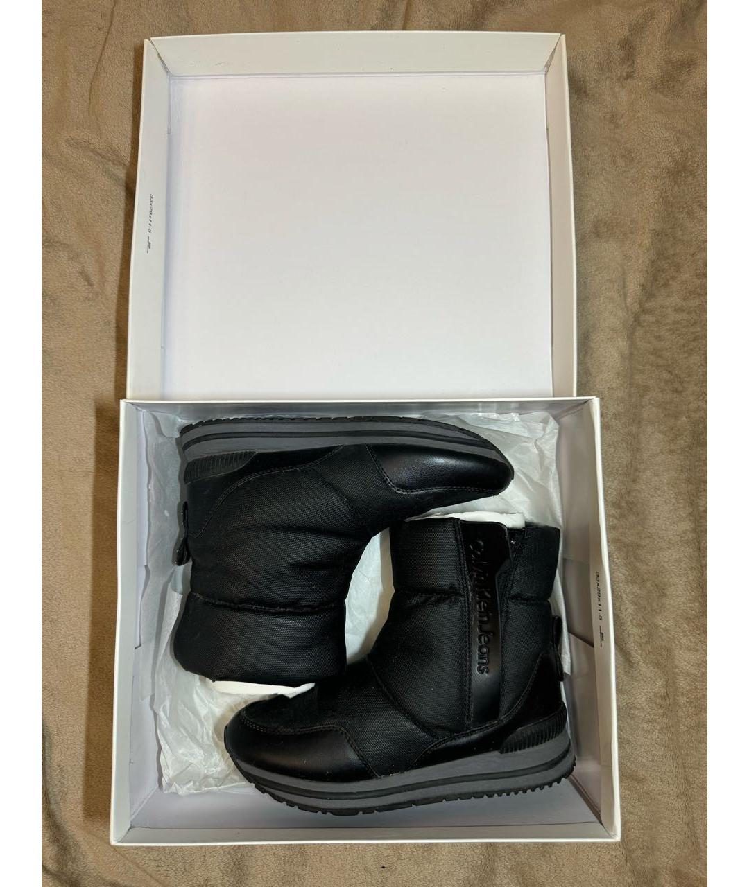 CALVIN KLEIN Черные текстильные ботинки, фото 4