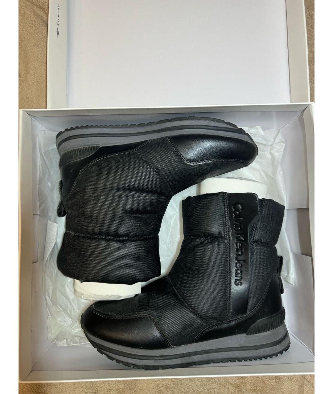 CALVIN KLEIN Черные текстильные ботинки, фото 6