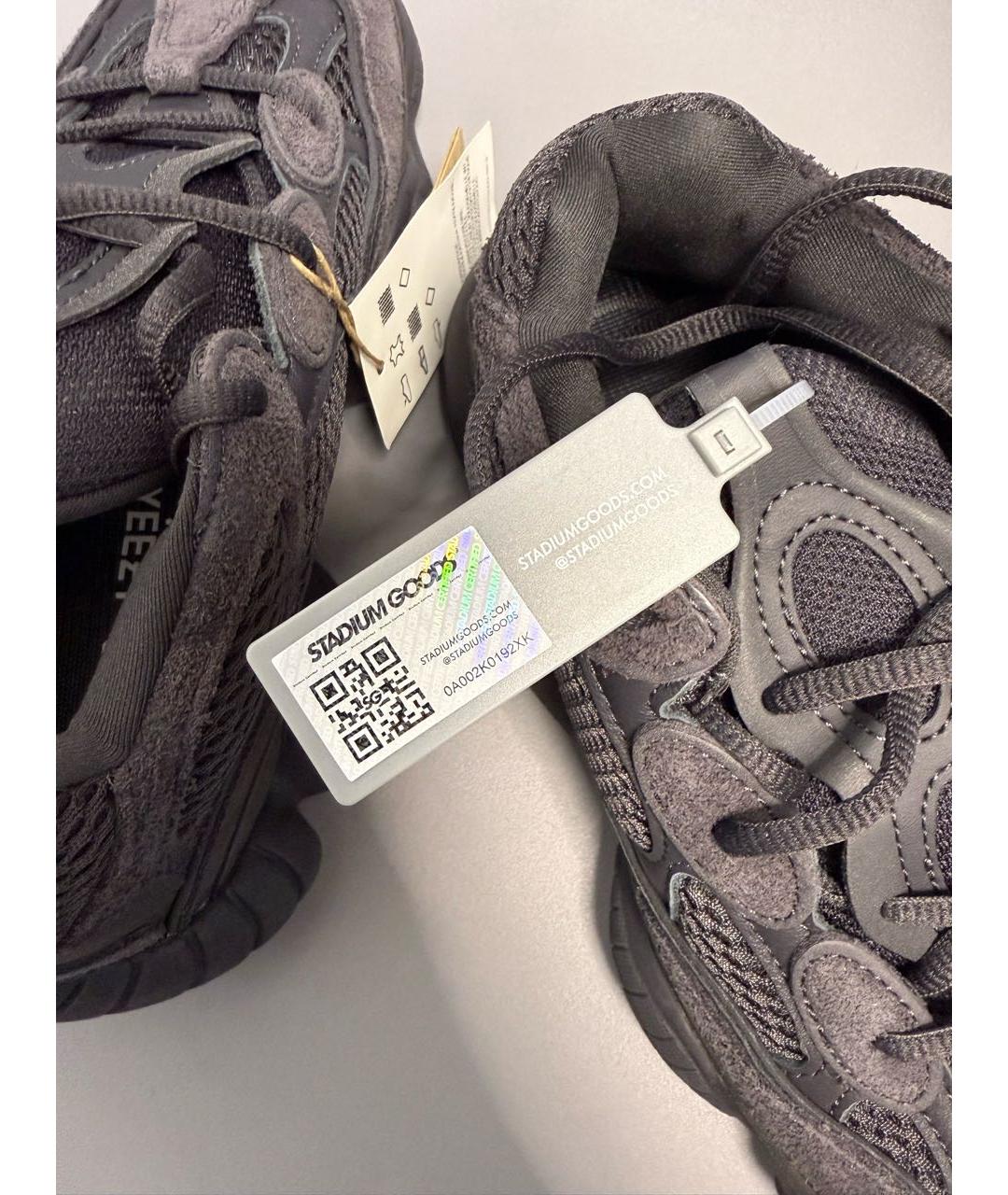 ADIDAS YEEZY Антрацитовые замшевые кроссовки, фото 5