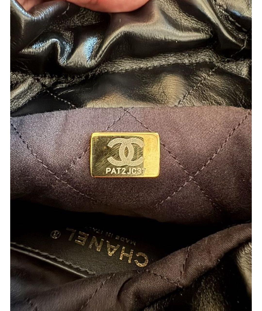 CHANEL Черная кожаная сумка через плечо, фото 5