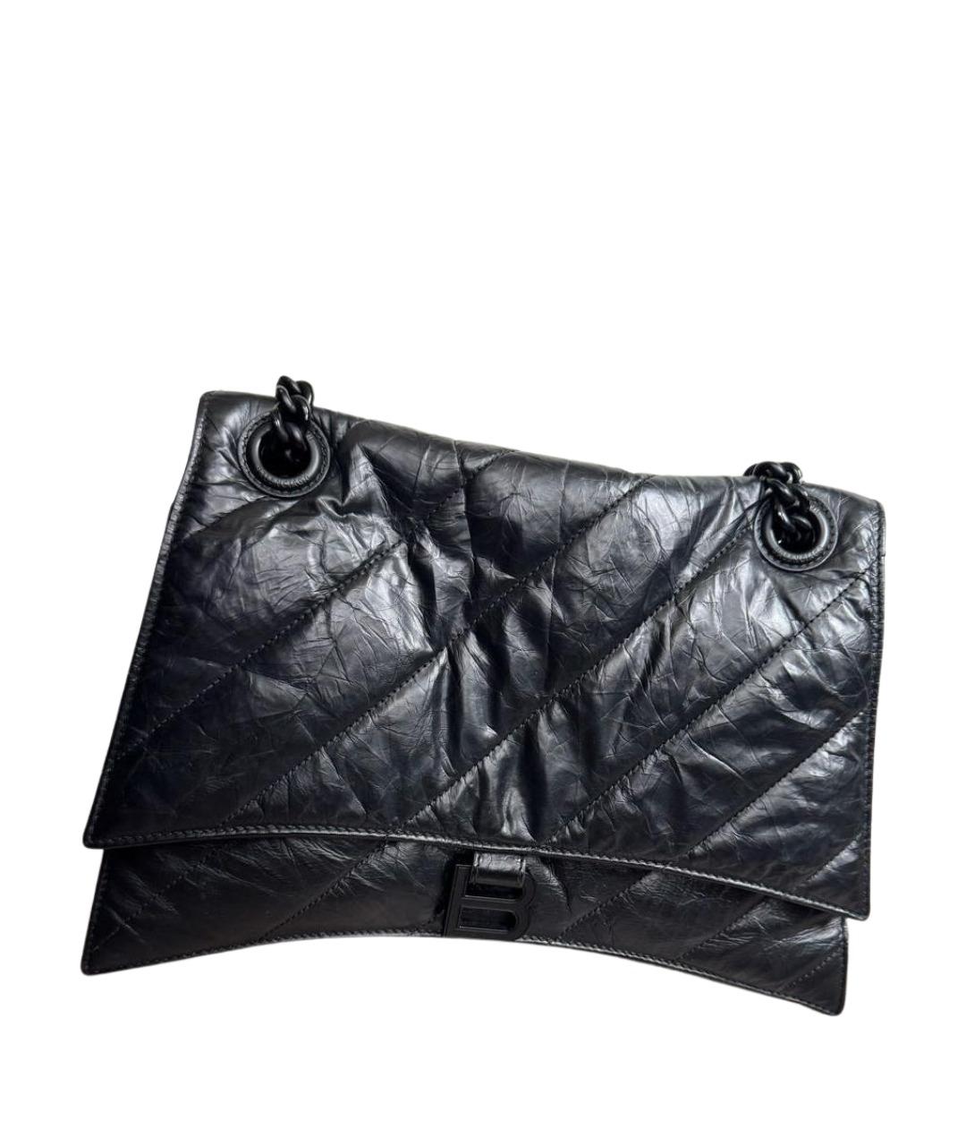 BALENCIAGA Черная кожаная сумка через плечо, фото 1