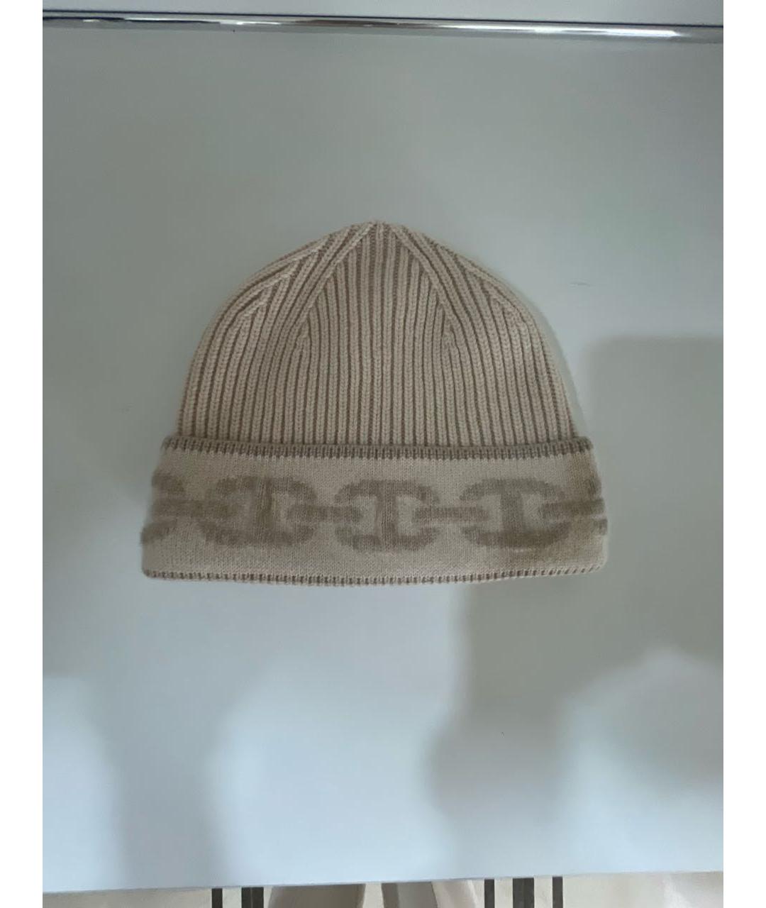 HERMES Бежевая кашемировая шапка, фото 7