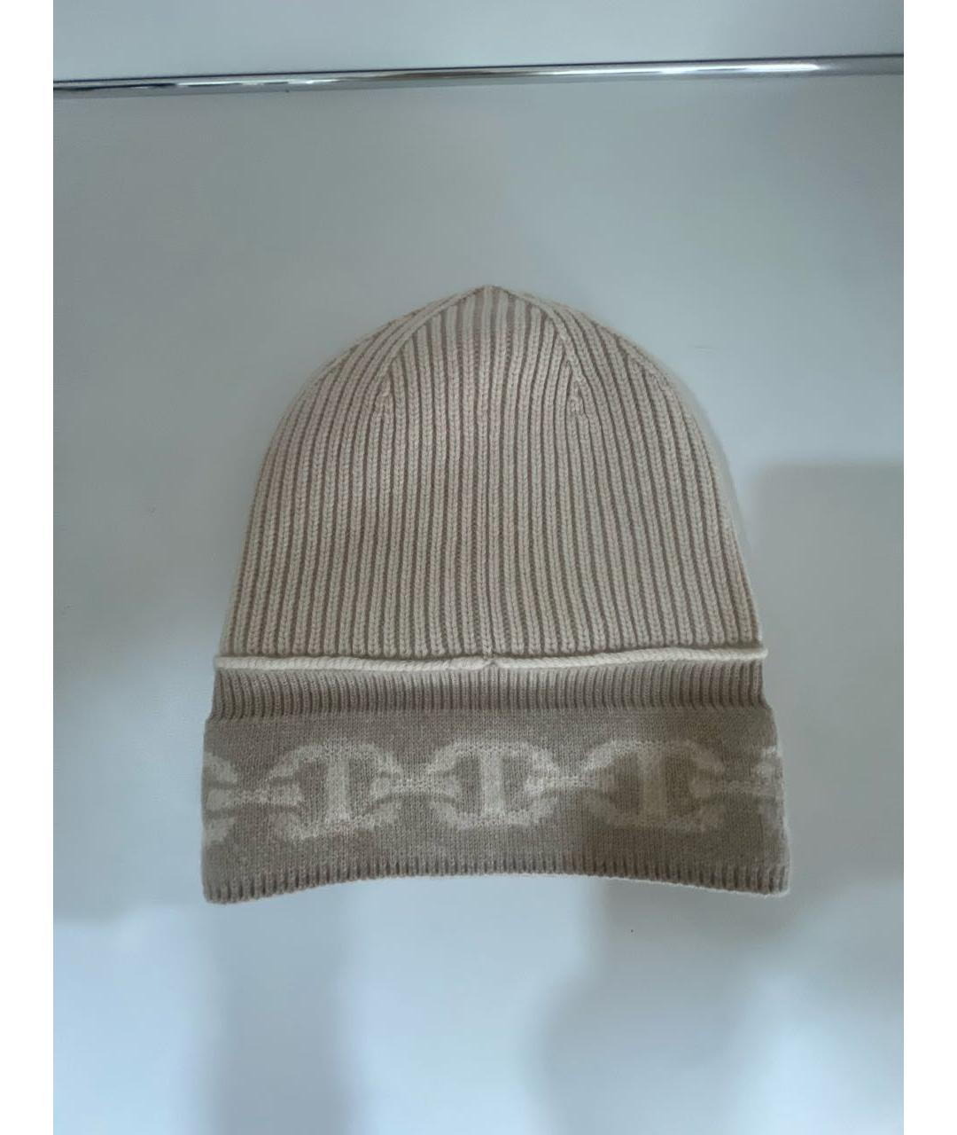 HERMES Бежевая кашемировая шапка, фото 4