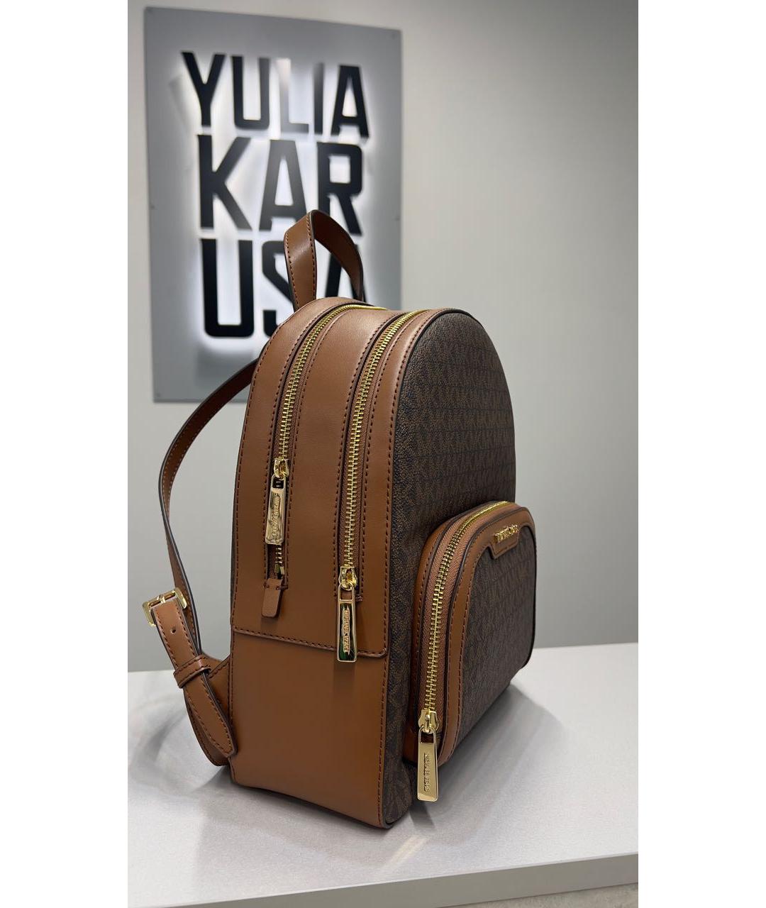 MICHAEL KORS Коричневый кожаный рюкзак, фото 2