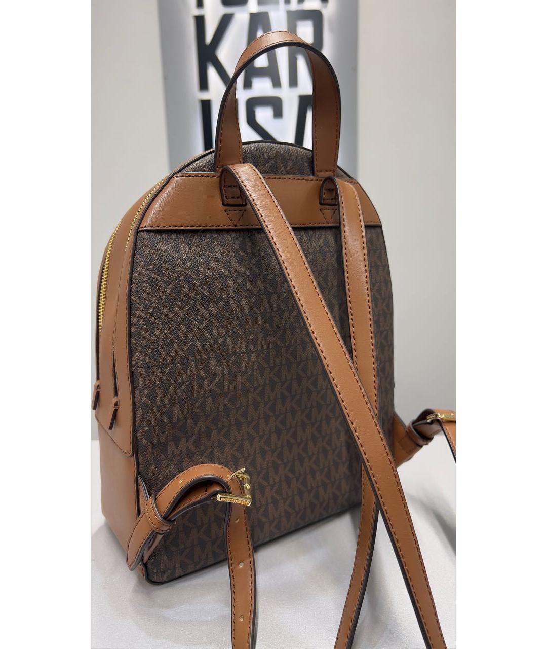 MICHAEL KORS Коричневый кожаный рюкзак, фото 3