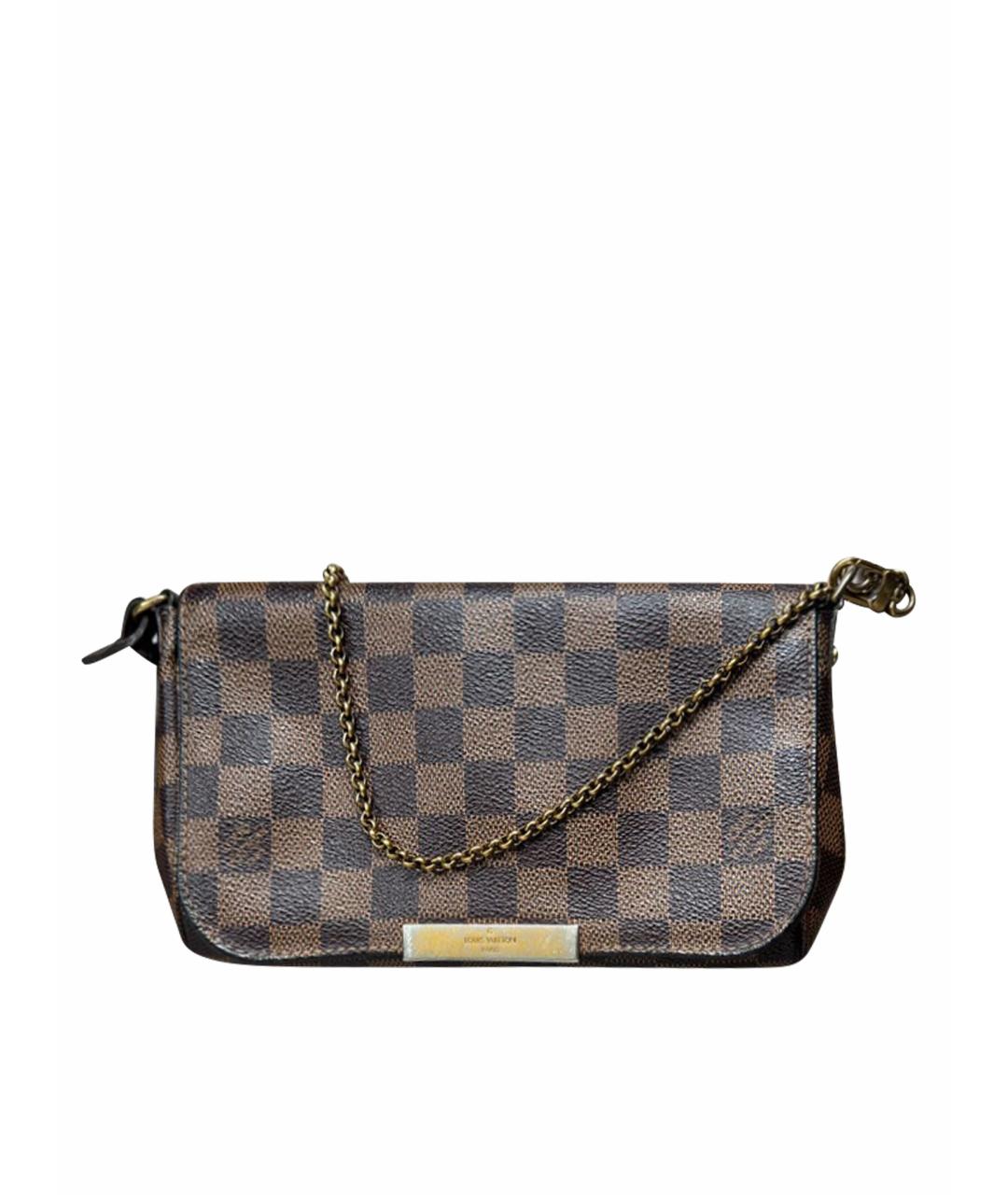 LOUIS VUITTON Коричневая кожаная сумка через плечо, фото 1