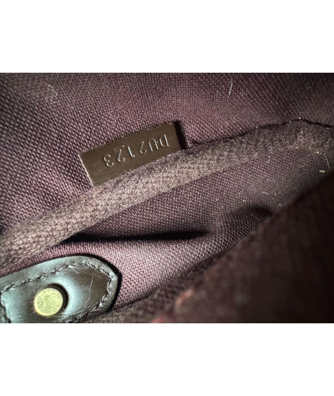 LOUIS VUITTON Коричневая кожаная сумка через плечо, фото 5