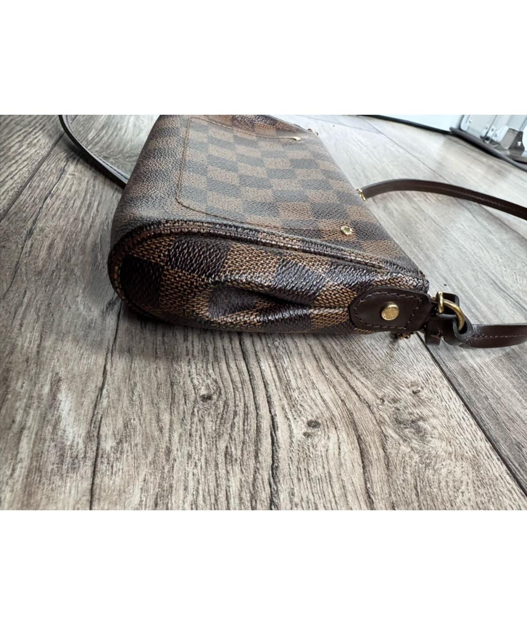 LOUIS VUITTON Коричневая кожаная сумка через плечо, фото 2