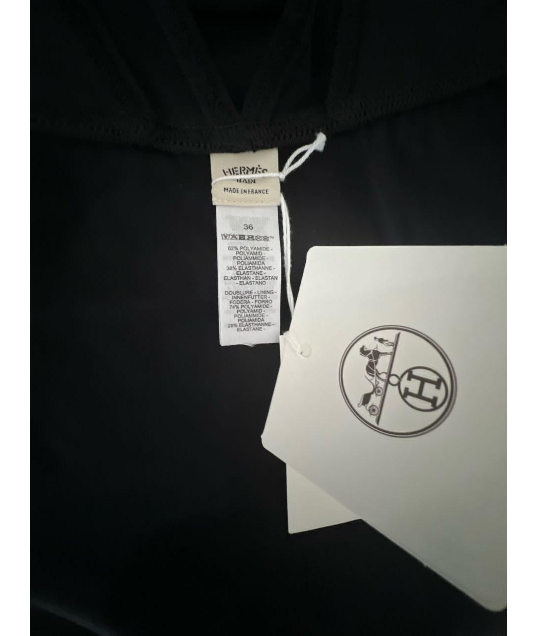 HERMES Черный полиамидовый купальник, фото 6
