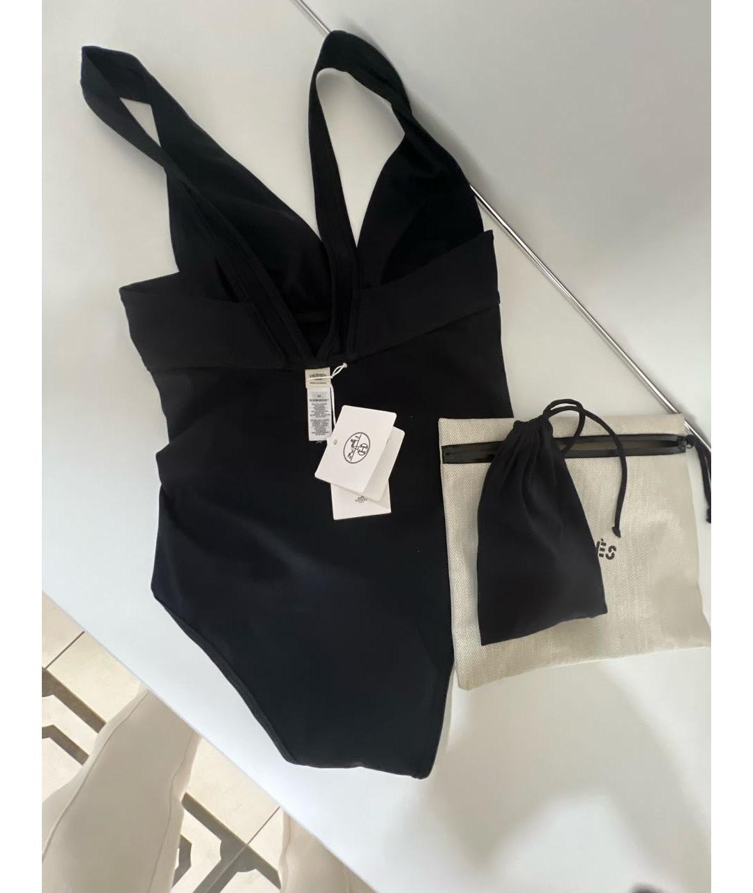 HERMES Черный полиамидовый купальник, фото 5