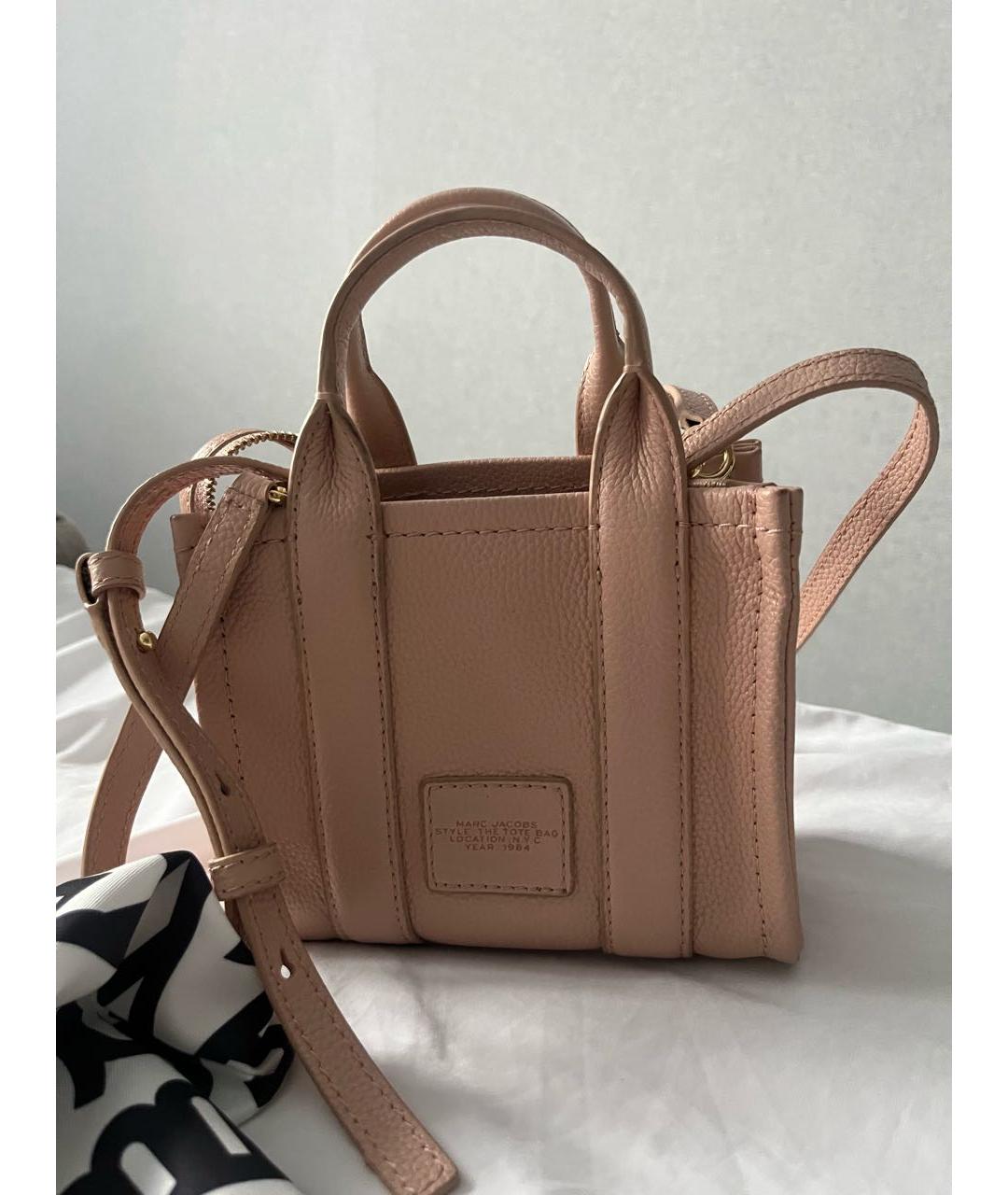 MARC JACOBS Коралловая сумка тоут из искусственной кожи, фото 6