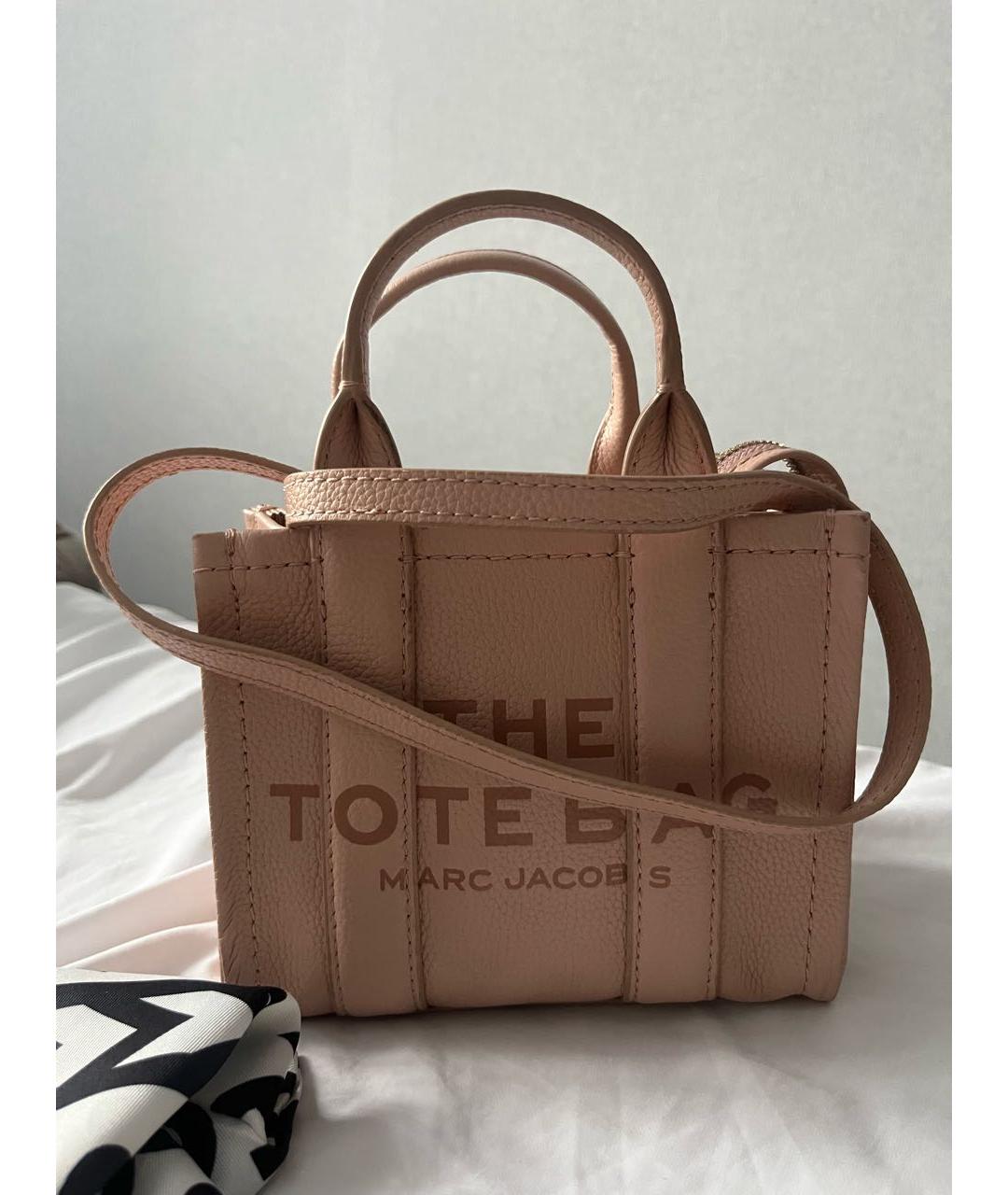 MARC JACOBS Коралловая сумка тоут из искусственной кожи, фото 5