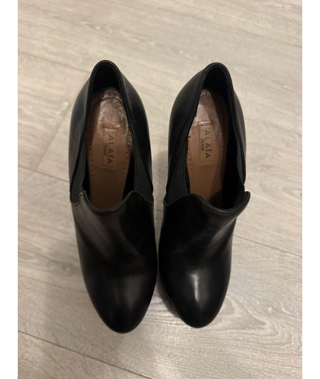 ALAIA Черные кожаные ботильоны, фото 3