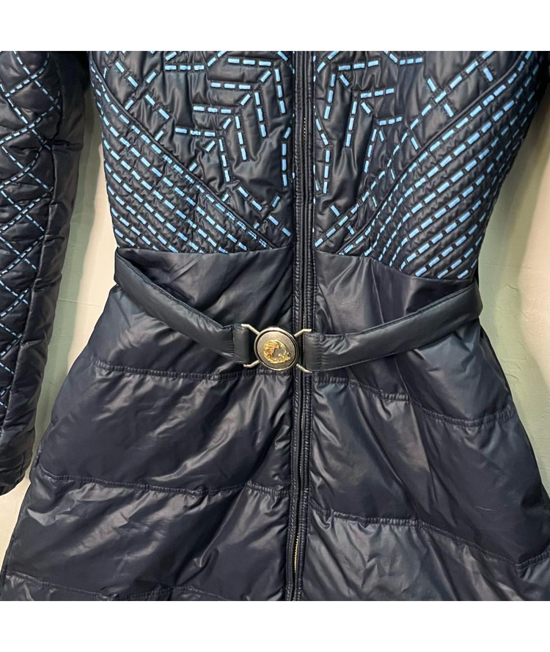 VERSACE Темно-синяя полиэстеровая куртка, фото 3