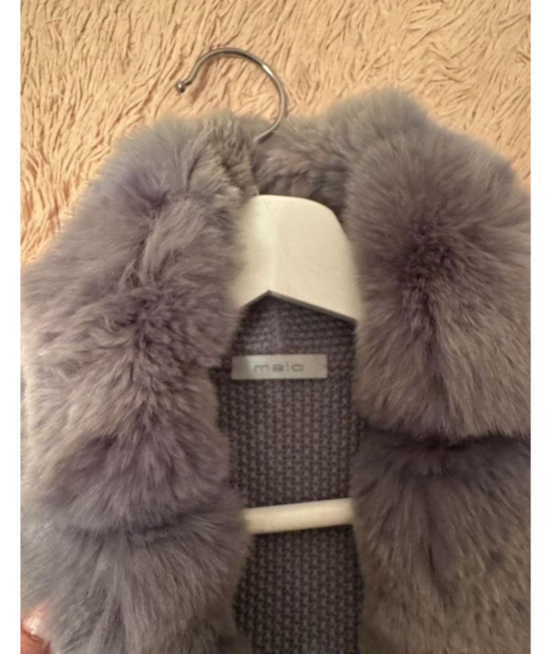 MALO Антрацитовый меховой жилет, фото 2